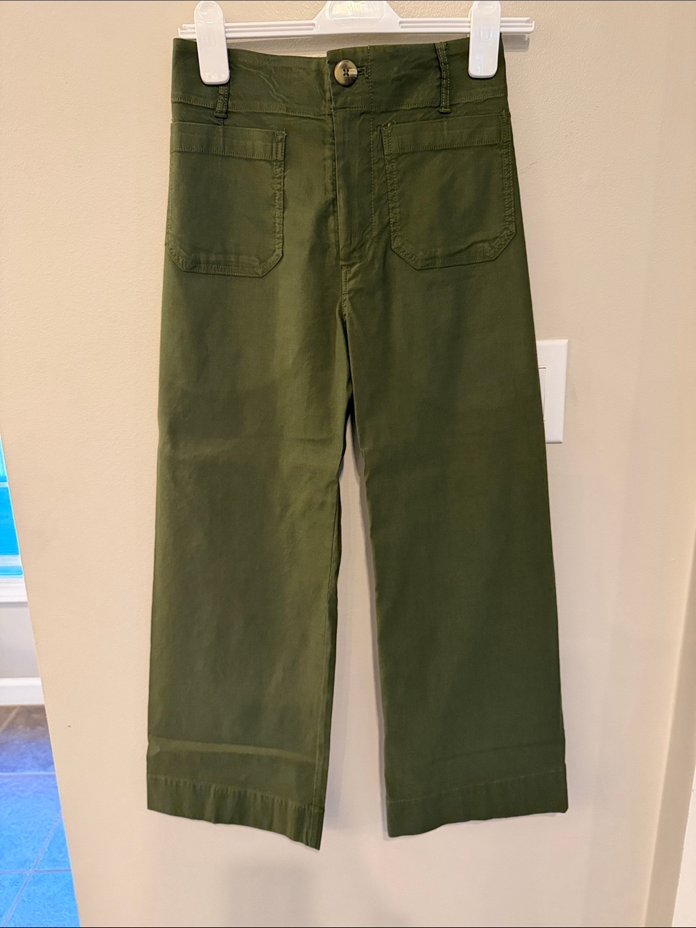 Anthropologie Maeve The Colette - Size 26.  Olive Green Wide-Leg Pants